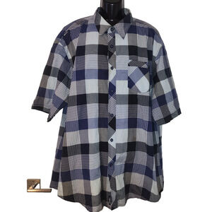 Envy by Sean Combs Co. Men’s Blue Check Plaid Shirt Size 5X Bg 9